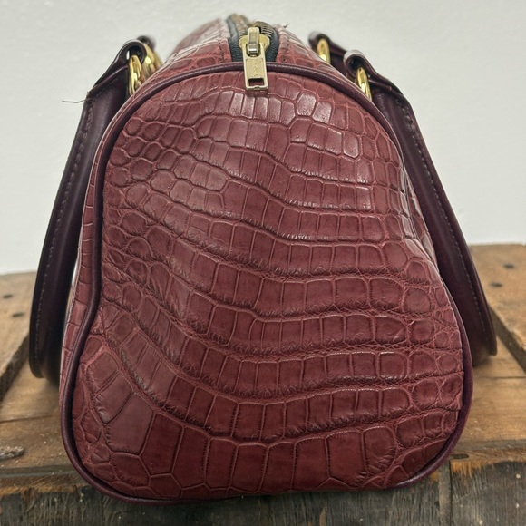 Crocodile handbag Der Dau Custom in Burgundy purse Equestrian - Picture 7 of 11